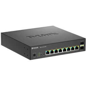 D-Link DMS-1250-10SPL 10-Port Gigabit L2+ Managed PoE Switch, 8 2.5 Gigabit PoE ports and 2 10G SFP+ ports